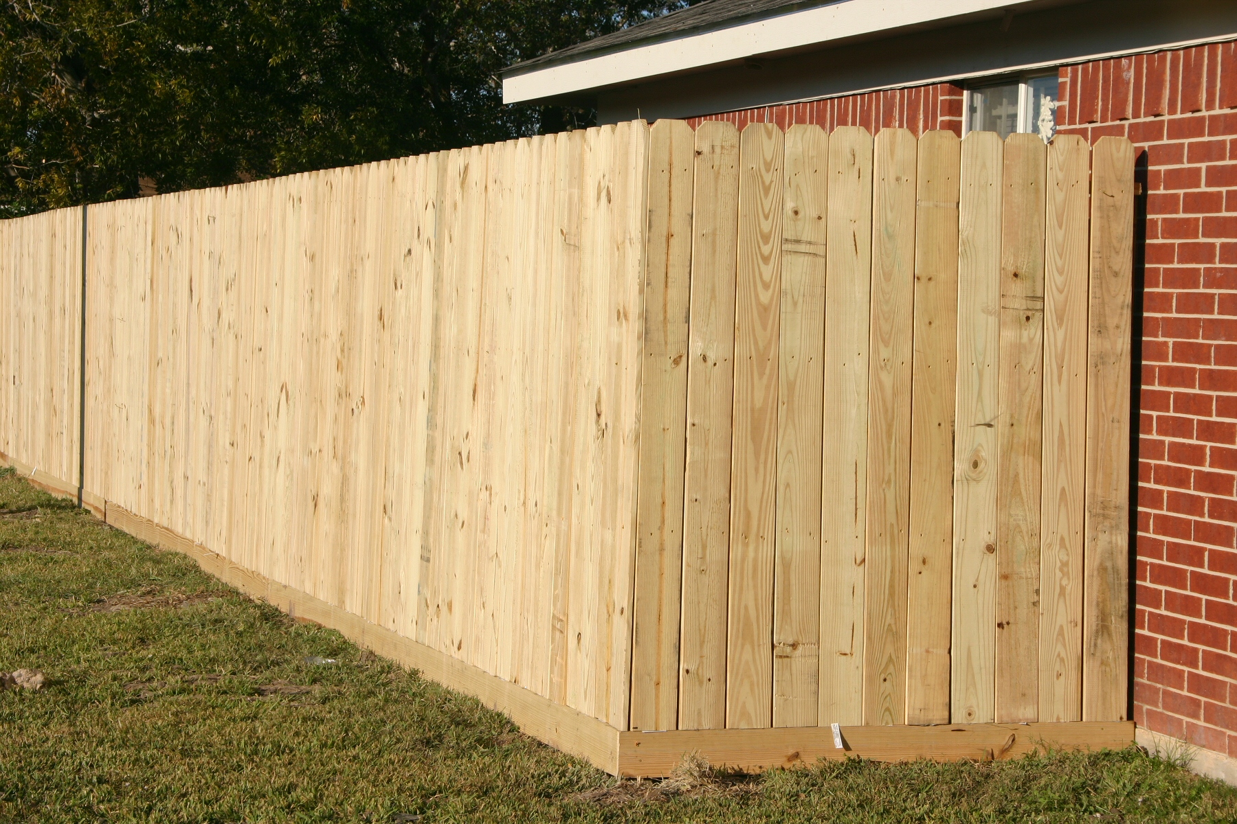 Close Up of New Fence in Houston